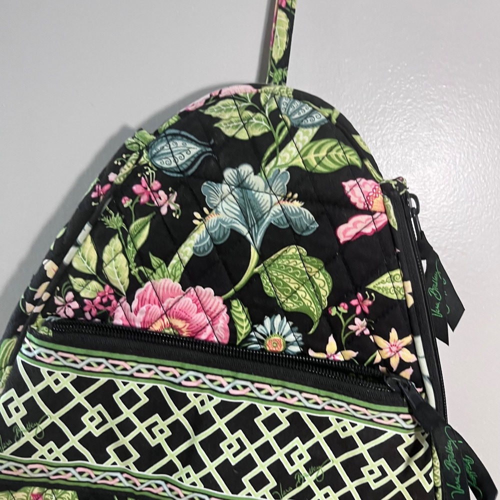 Vera Bradley Night and Day Quilted Floral Tennis Racket Backpack Sling Bag Vtg - Picture 2 of 8